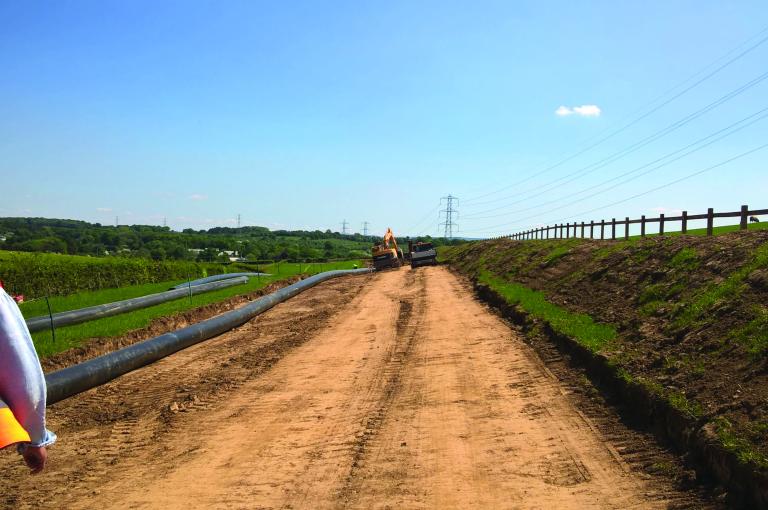 Robertson Civil Engineering laying an access road