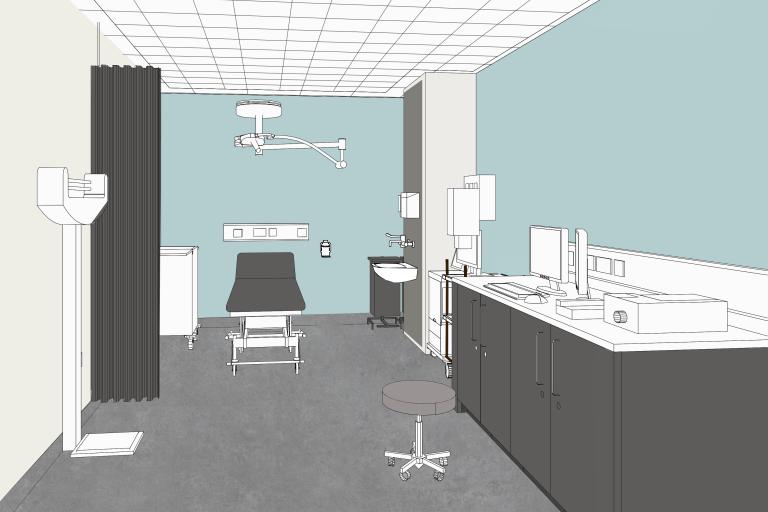 Artist impression of the consultant room