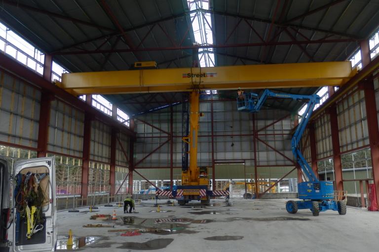 Installation of overhead gantry crane for plant maintenance