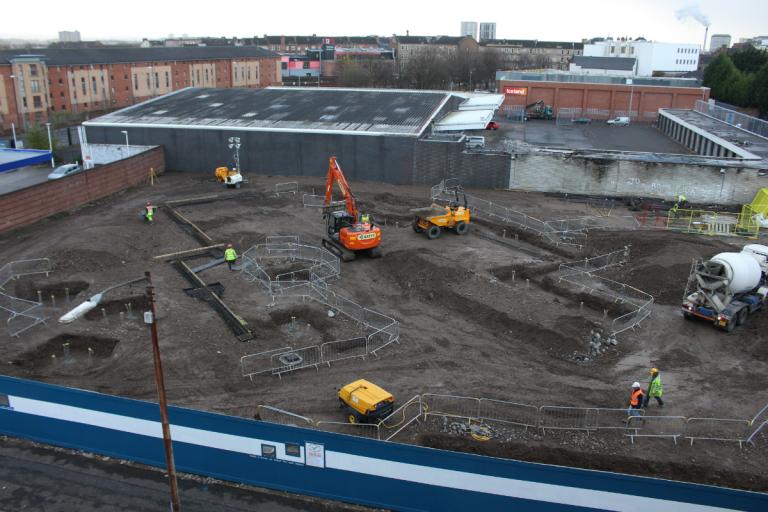 Project site during construction