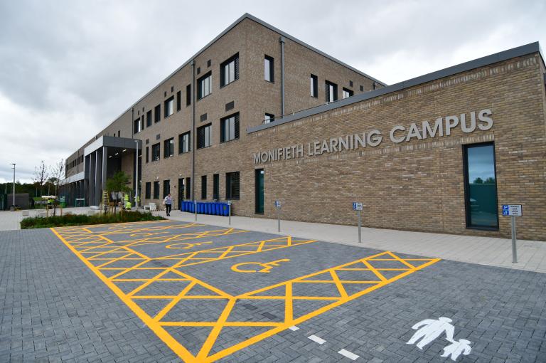 IMage of new high school in Monifieth, Angus