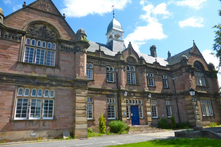 exterior of refurbished building for WASPS studios in Inverness