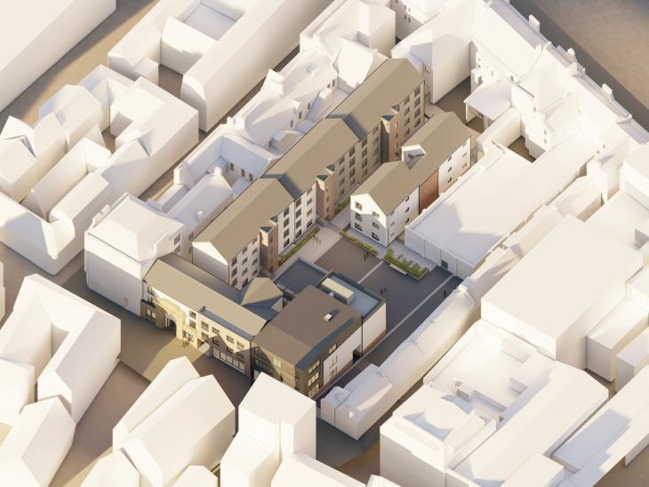 Robertson Property Limited submit planning for South Street development - axonometric artist impression.