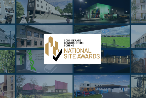Collage of Robertson Construction projects that won at the CCS National Site Awards