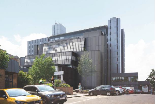 Artist impression of the University of Glasgow Library Project, being delivered by Robertson Construction Central