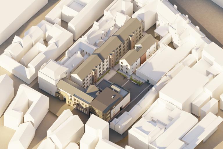 Robertson Property Limited submit planning for South Street development - axonometric artist impression.