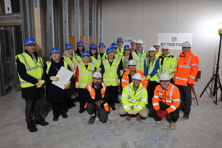 Representatives from Robertson, Gateshead Health NHS Foundation Trust and Newcastle Hospitals at the Community Diagnostics Centre project