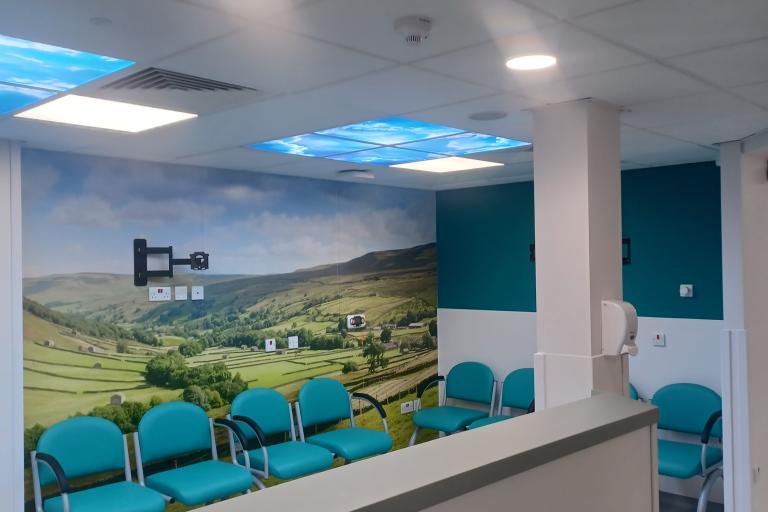 Image of waiting room, Airedale General Hospital