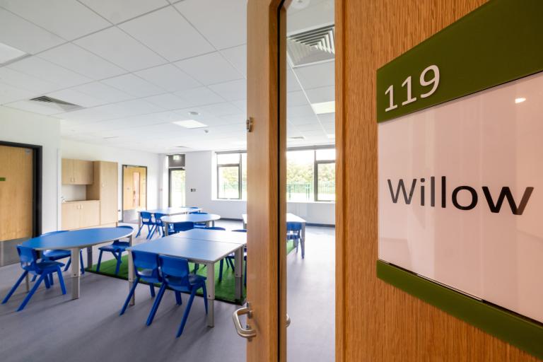 A classroom at the new Hawthorns Primary School, delivered by Robertson Construction North West