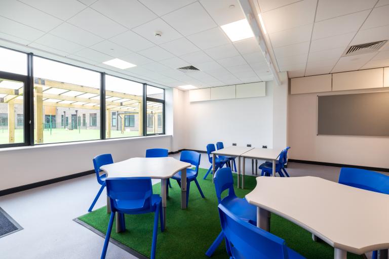 Classroom at the new Hawthorns Primary School, delivered by Robertson Construction North West