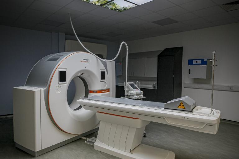 MRI scanner within a room at the new Community Diagnostic Centre at the Metrocentre