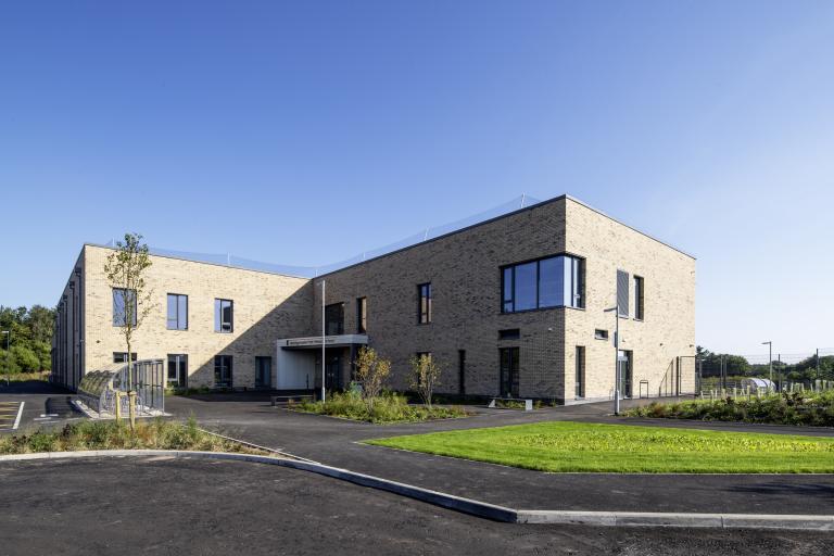 Montgomerie Park passivhaus Primary School exterior front