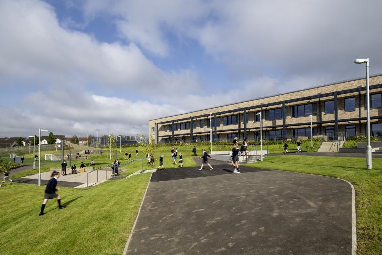 Montgomerie Park passivhaus Primary School play