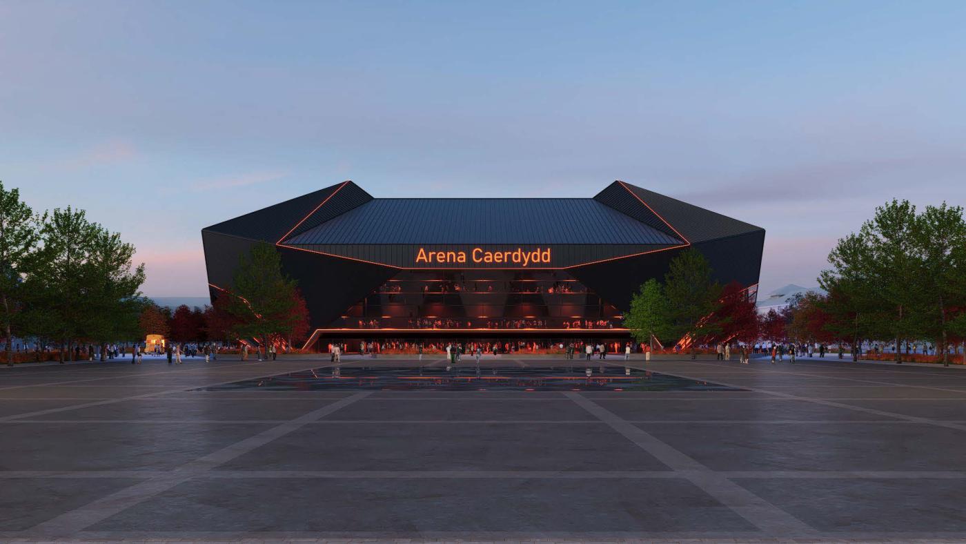 Illustration of completed arena