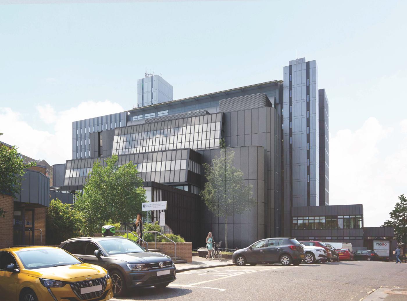 Artist impression of the University of Glasgow Library Project, being delivered by Robertson Construction Central