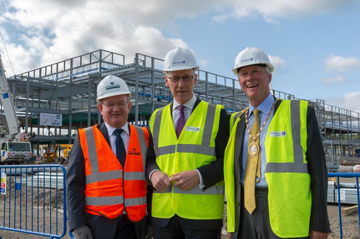 Inverurie Community Campus, Robertson Group and Aberdeenshire Council topping out